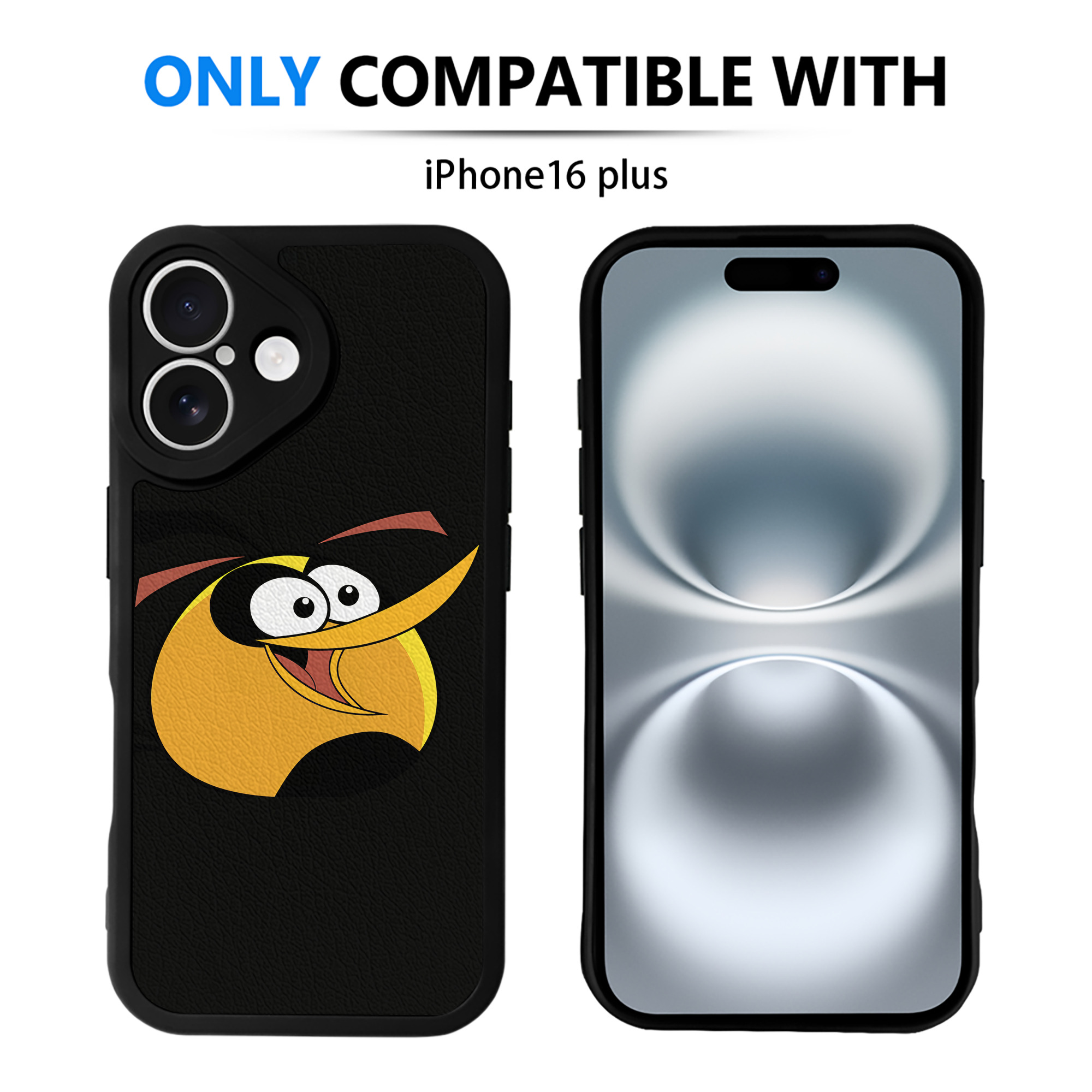 （画像用） Angry Birds アングリーバード 【iPhone 16シリーズ対応】シリコンスマホケース（レザー調） 材質：シリコン